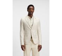 BOSS Blazer slim fit in misto lana, seta e lino a quadri - Style H-Hutson-233, 50545883 Colore neutro 46