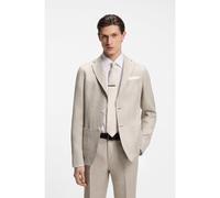 BOSS Blazer slim fit in misto lino con micromotivo - Style C-Hanry-262, 50561902 Beige 50