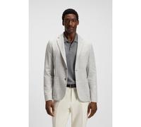 BOSS Blazer slim fit in tessuto elasticizzato a quadri - Style C-Hanry-J-252, 50551598 Grigio a motivi 56
