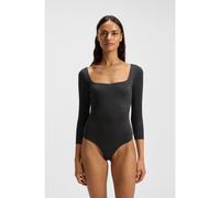 BOSS Body in jersey luccicante con finitura picot - Style GIFT GIVING BODYSUIT, 50550349 Nero XS