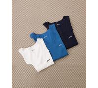BOSS Bodywear - Confezione da 3 canotte multicolore a coste con logo L