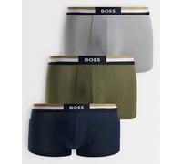 BOSS Bodywear - Revive - Confezione da 3 boxer aderenti color kaki, blu navy e grigio-Multi W32