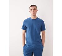 BOSS Bodywear - T-shirt da casa blu a nido d'ape in coordinato S