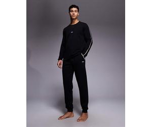 BOSS Bodywear - Unique - Joggers neri da casa in coordinato-Nero S