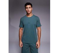 BOSS Bodywear - Unique - T-shirt da casa verde scuro in coordinato 2XL