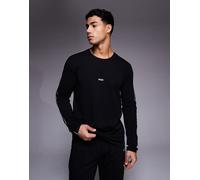 BOSS Bodywear - Unique - T-shirt nera da casa in coordinato-Nero XL