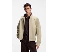 BOSS Bomber in cotone elasticizzato con cerniera - Style C-Carinton, 50558927 Beige chiaro 56