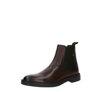 BOSS Stivaletti Chelsea in pelle lucida con impuntura tipica del marchio - Style Calev_Cheb_ltfb, 50552527 Marrone scuro 44