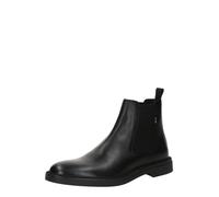 BOSS Stivaletti Chelsea in nappa con dettaglio con righe tipiche del marchio - Style Calev_Cheb_ltfb, 50552527 Nero 43