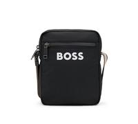 BOSS Borsa a tracolla con logo a contrasto e tracolla con righe tipiche del marchio - Style Catch_3.0_NS_Zip, 50511961 Nero pz.