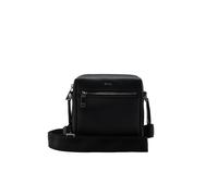BOSS Reporter bag in pelle martellata con scritta del logo - Style Daxter_NS zip, 50563858 Nero pz.