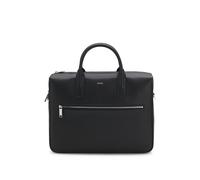 BOSS Borsa portadocumenti in pelle martellata con dettagli in metallo lucido brandizzati - Style Northon_Doc. Case, 50567389 Nero pz.