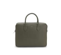 BOSS Borsa portadocumenti in pelle martellata con dettagli in metallo lucido brandizzati - Style Northon_Doc. Case, 50567389 Verde scuro pz.