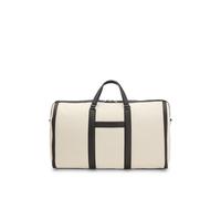 BOSS Borsone in tela con rifiniture in pelle - Style Gyn_Holdall, 50544500 Bianco pz.