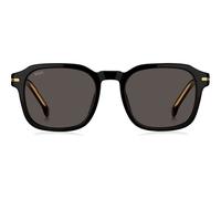 Boss Boss 1627/s Occhiali Da Sole Uomo Nero Squadrato Grigio 51mm