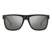 Boss Boss 1647/s Occhiali Da Sole Uomo Nero Squadrato Argento 55mm
