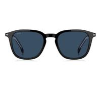Boss Boss 1845/s Occhiali Da Sole Uomo Nero Rotondo Blu 51mm
