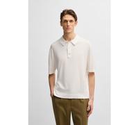 BOSS BOSS SELECTED BY SHOHEI OHTANI Maglione stile polo relaxed fit in tessuto fresco - Style C-Jervasoni, 50537661 Bianco S