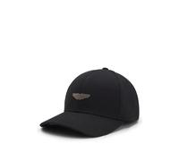 BOSS BOSS x ASTON MARTIN Cappellino con targhetta in pelle scamosciata a forma di ala - Style Zed-J_AM, 50566550 Nero pz.