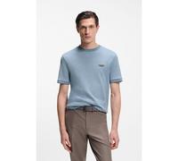 BOSS BOSS x ASTON MARTIN T-shirt in jacquard di mohair e cotone - Style C-Thompson 242_AM, 50553812 Celeste S