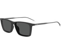 Hugo Boss Uomo BOSS 1151/CS 003/IR Occhiali da sole Plastica Nero-opaco Grigio Squadrata Clip-on