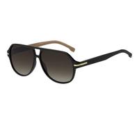 BOSS BOSS1507/S 807/HA, Nero, ECO acetate, Uomini occhiali da sole 59