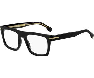 BOSS BOSS1597 807, Nero, ECO acetate, Uomini occhiali 52