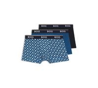 BOSS Boxer corti con elastico in vita con logo in confezione da tre - Style Trunk 3P Power Desig, 50554443 Blu L