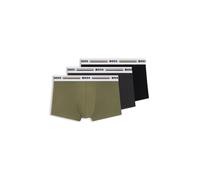 BOSS Boxer corti elasticizzati con righe tipiche del marchio sull'elastico in vita in confezione da tre - Style Trunk 3P Revive, 50492200 Nero / Grigio / Verde XL