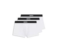 BOSS Boxer corti in cotone elasticizzato con elastico in vita con logo in confezione da tre - Style Trunk 3P BOSS ONE, 50544263 Bianco M