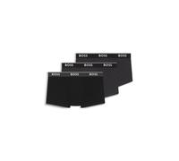 BOSS Boxer corti in cotone elasticizzato con elastico in vita con logo in confezione da tre - Style Trunk 3P Power Desig, 50531701 Nero / Grigio XL