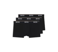 BOSS Boxer corti in cotone elasticizzato con loghi ripetuti - Style Trunk 3P Power, 50475274 Nero L