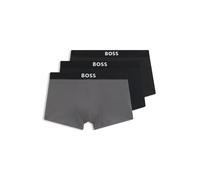 BOSS Boxer corti in cotone elasticizzato con logo in confezione da tre - Style Trunk 3P BOSS ONE D, 50549832 Blu / Grigio XL