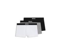 BOSS Boxer corti in cotone elasticizzato in confezione da tre - Style Trunk 3P BOSS ONE, 50544263 Bianco / Grigio / Nero XS