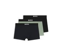 BOSS Boxer corti in cotone elasticizzato in confezione da tre - Style Trunk 3P BOSS ONE, 50544263 Nero / Verde / Blu L