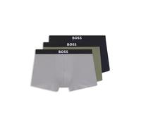BOSS Boxer corti in cotone elasticizzato in confezione da tre - Style Trunk 3P BOSS ONE, 50544263 Nero / Grigio / Verde L