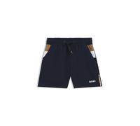 BOSS Boxer da mare bambini con particolari a righe tipiche del marchio - Style J52837/84902A, J52837 Blu scuro 74