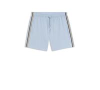 BOSS Boxer da mare con righe tipiche del marchio e logo - Style Iconic, 50491594 Celeste XL