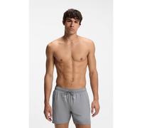 BOSS Boxer da mare con righe tipiche del marchio e logo - Style Iconic, 50491594 Grigio chiaro XL