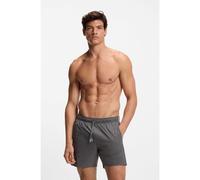 BOSS Boxer da mare con righe tipiche del marchio e logo - Style Iconic, 50491594 Grigio scuro M