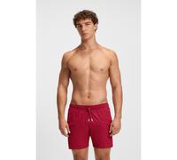 BOSS Boxer da mare con righe tipiche del marchio e logo - Style Iconic, 50491594 Rosso XXL