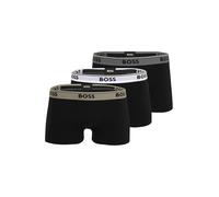 BOSS Boxer corti in cotone elasticizzato con elastico in vita con logo in confezione da tre - Style Trunk 3P Power, 50554693 Nero XXL