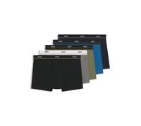 BOSS Boxer in cotone elasticizzato con elastico in vita con logo in confezione da cinque - Style Trunk 5P Essential, 50531660 Grigio / Verde / Blu / Nero L