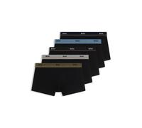BOSS Boxer in cotone elasticizzato con elastico in vita con logo in confezione da cinque - Style Trunk 5P Essential, 50531660 Nero S