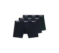 BOSS Boxer in cotone elasticizzato con elastico in vita con logo in confezione da tre - Style BoxerBr 3P Power Des, 50554438 Nero a motivi L