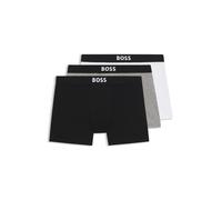 BOSS Boxer in cotone elasticizzato con logo in confezione da tre - Style BoxerBr 3P BOSS ONE, 50544272 Bianco / Grigio / Nero 4XL