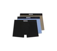 BOSS Boxer in cotone elasticizzato in confezione da tre - Style BoxerBr 3P BOSS ONE, 50544272 Beige / Nero / Blu XXL