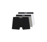 BOSS Boxer in cotone elasticizzato in confezione da tre - Style BoxerBr 3P BOSS ONE, 50544272 Bianco / Grigio / Nero S