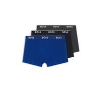 BOSS Boxer in cotone elasticizzato in confezione da tre - Style BoxerBr 3P Power, 50475282 Blu / Grigio 4XL