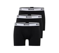 BOSS Boxer in cotone elasticizzato con logo in confezione da tre - Style BoxerBr 3P Power, 50475282 Nero L